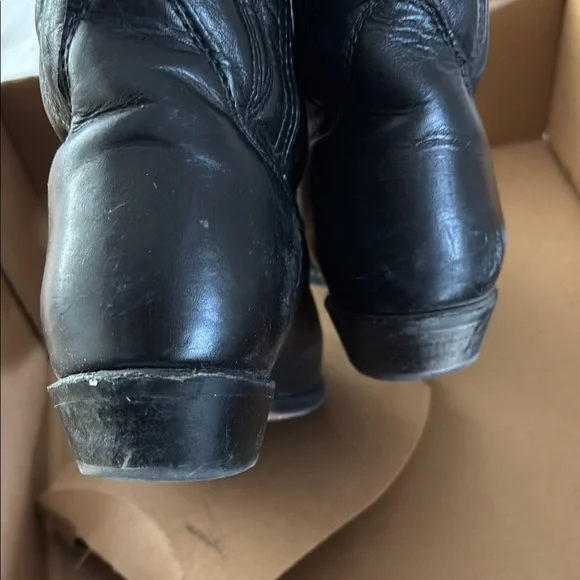 Vittorio Ricci Studio Black Leather Cowboy Boots. Size 8M. - Picture 12 of 12